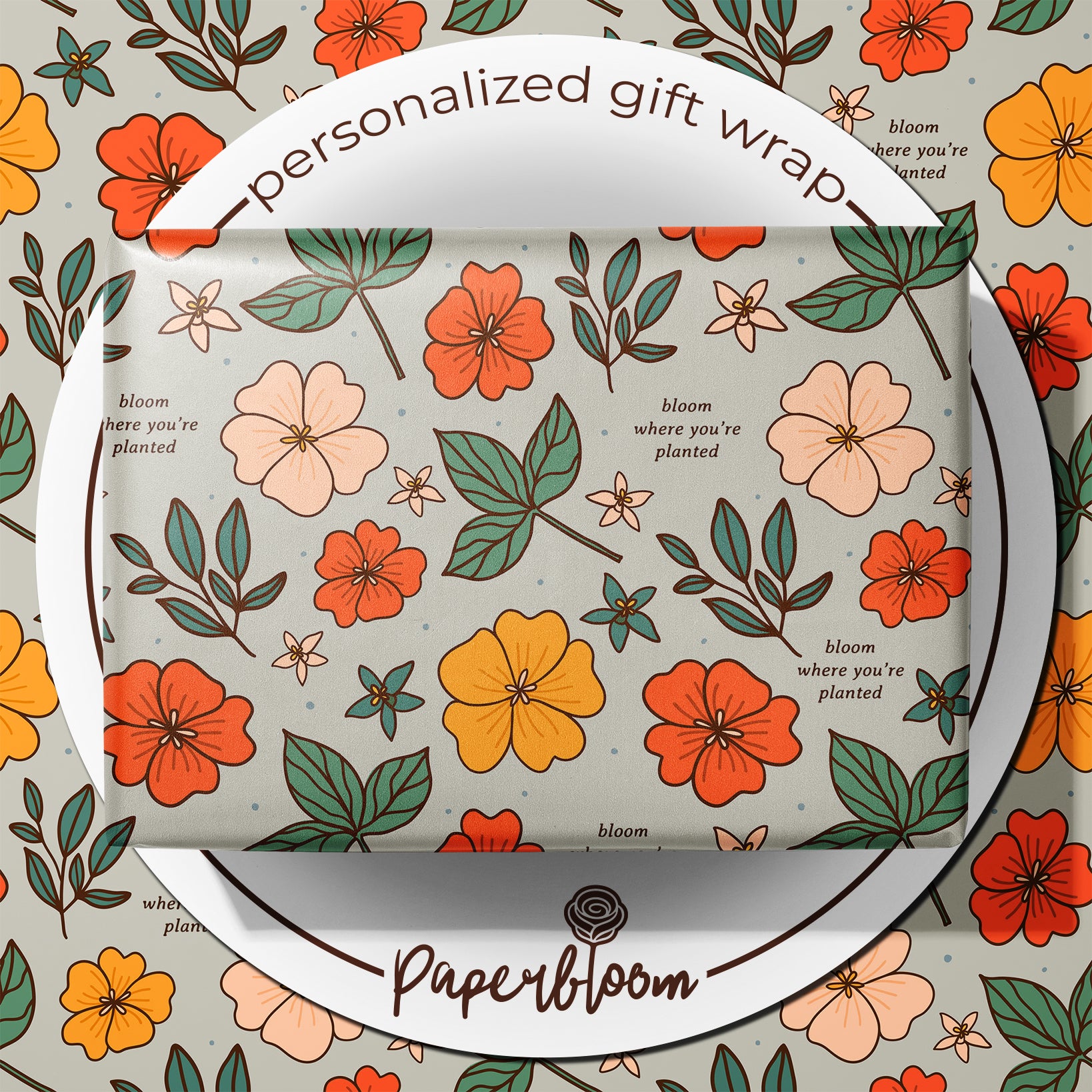 Bloom Where You Are Planted Floral Sticker